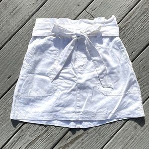 High cinched belt waist skirt